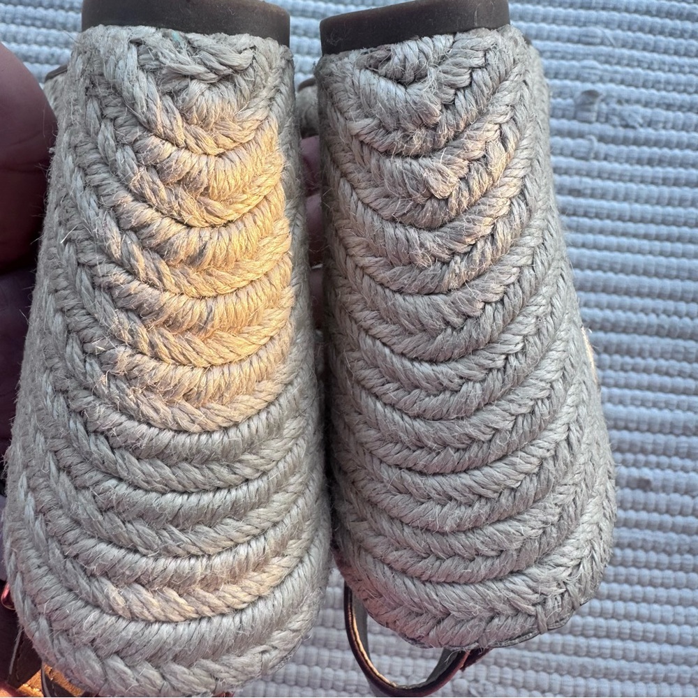 Steve Madden Natural Beige Size 10 Espadrille Wedge Sandals - Picture 9 of 10